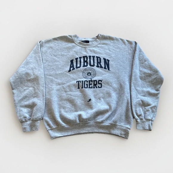 Auburn Tigers Sweatshirt Mens M Crewneck 90s Fleece Pullover Distressed‎ Vintage - Picture 1 of 7